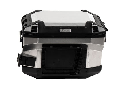 Hepco & Becker Xplorer 37 left silver for cutout carrier (cut out for exhaust)