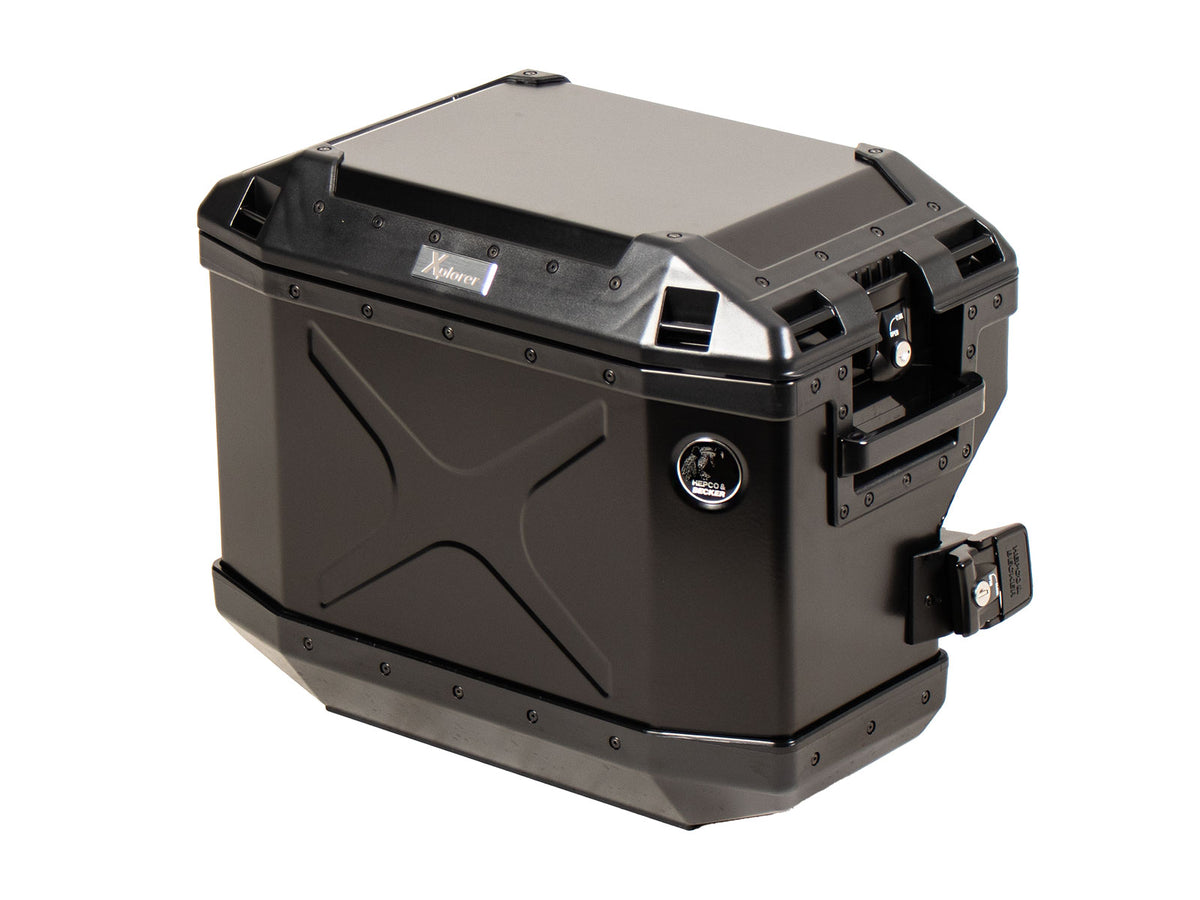 Hepco & Becker Xplorer 37 left black for cutout carrier (cut out for exhaust)