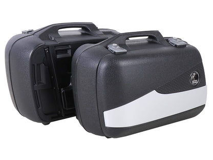 Hepco & Becker Junior Flash Enduro side case set 30 left / 40 right silver