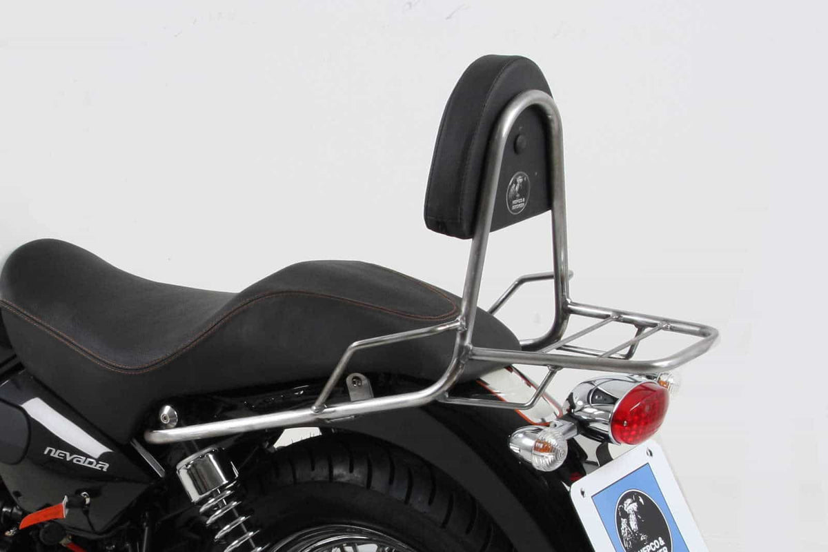 Hepco & Becker Sissybar with rearrack chrome for Moto Guzzi Nevada 750 Anniversario (2010-2011)
