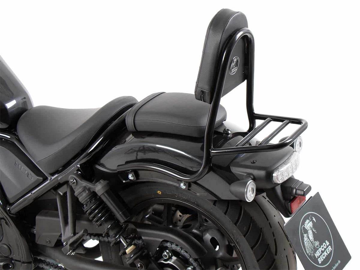 Hepco & Becker Sissybar with rearrack black (tube type) for Honda CMX 1100 Rebel / DCT / SE (2025-)