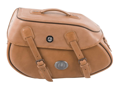 Hepco & Becker Leather single bag Buffalo brown left for C-Bow holder