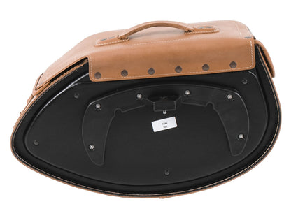 Hepco & Becker Leather single bag Buffalo brown left for C-Bow holder