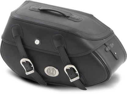 Hepco & Becker Leather single bag Buffalo black left for leather bag holder tube type