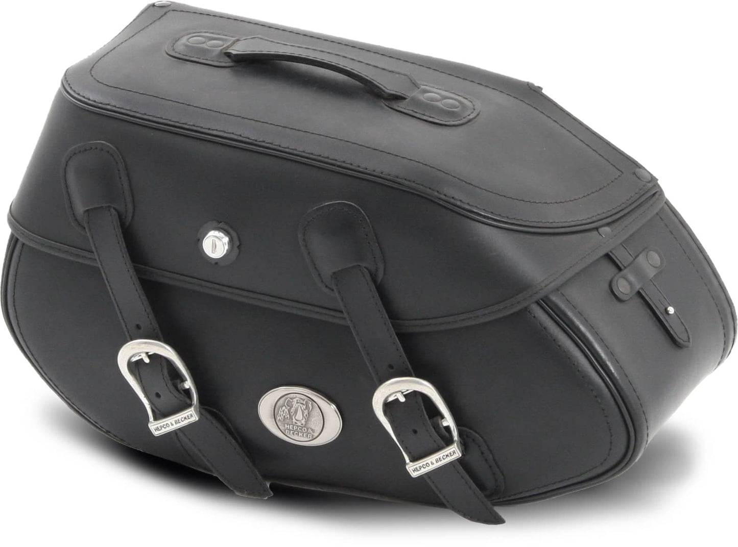 Hepco & Becker Leather single bag Buffalo Big black left for leather bag holder tube type