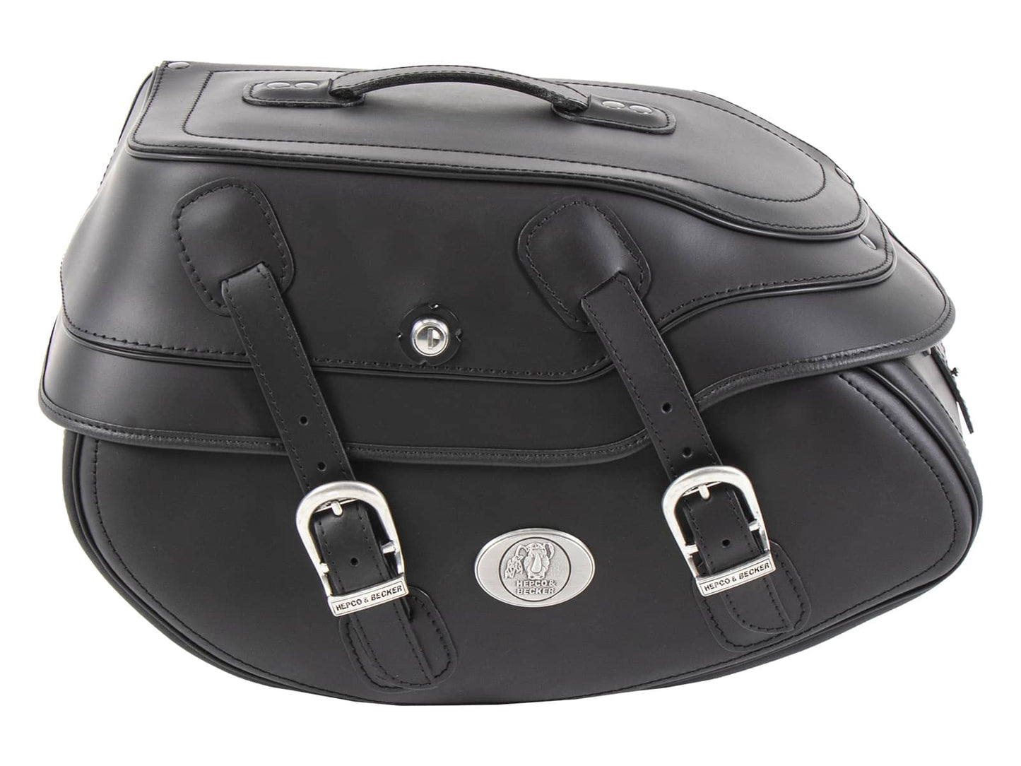 Hepco & Becker Leather single bag Buffalo black left for C-Bow holder