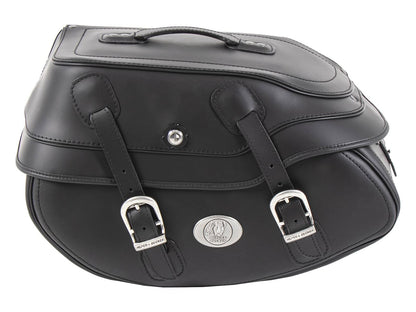 Hepco & Becker Leather single bag Buffalo black left for C-Bow holder