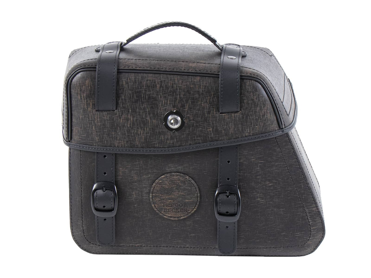 Hepco & Becker Leather single bag Rugged brown left for C-Bow holder