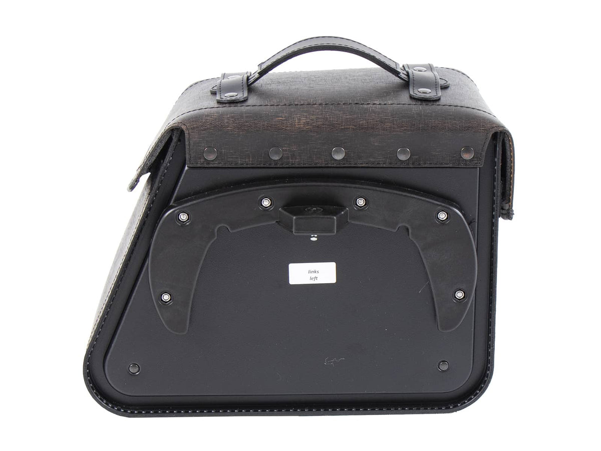 Hepco & Becker Leather single bag Rugged brown left for C-Bow holder