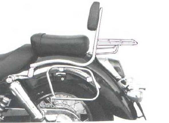Hepco & Becker Leather bag holder tube-type - chrome for Honda VT 750 C2 (1997-2001)