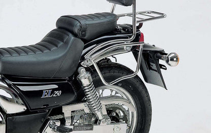 Hepco & Becker Leather bag holder tube-type - chrome for Kawasaki EL 250 (1994)/EL 252 (1996-2003)