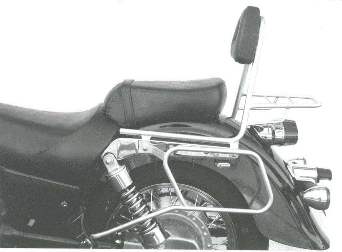Hepco & Becker Leather bag holder tube-type - chrome for Kawasaki VN 1500 Classic (1996-2002)