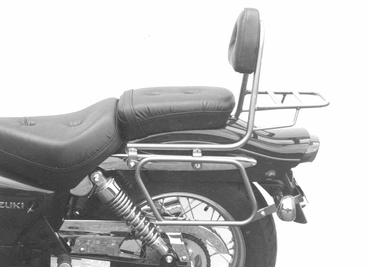 Hepco & Becker Leather bag holder tube-type - chrome for Suzuki GZ 125/250 Marauder (1998-2004)