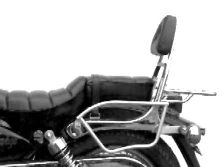 Hepco & Becker Leather bag holder tube-type - chrome for Suzuki LS 650 (1986-2000)