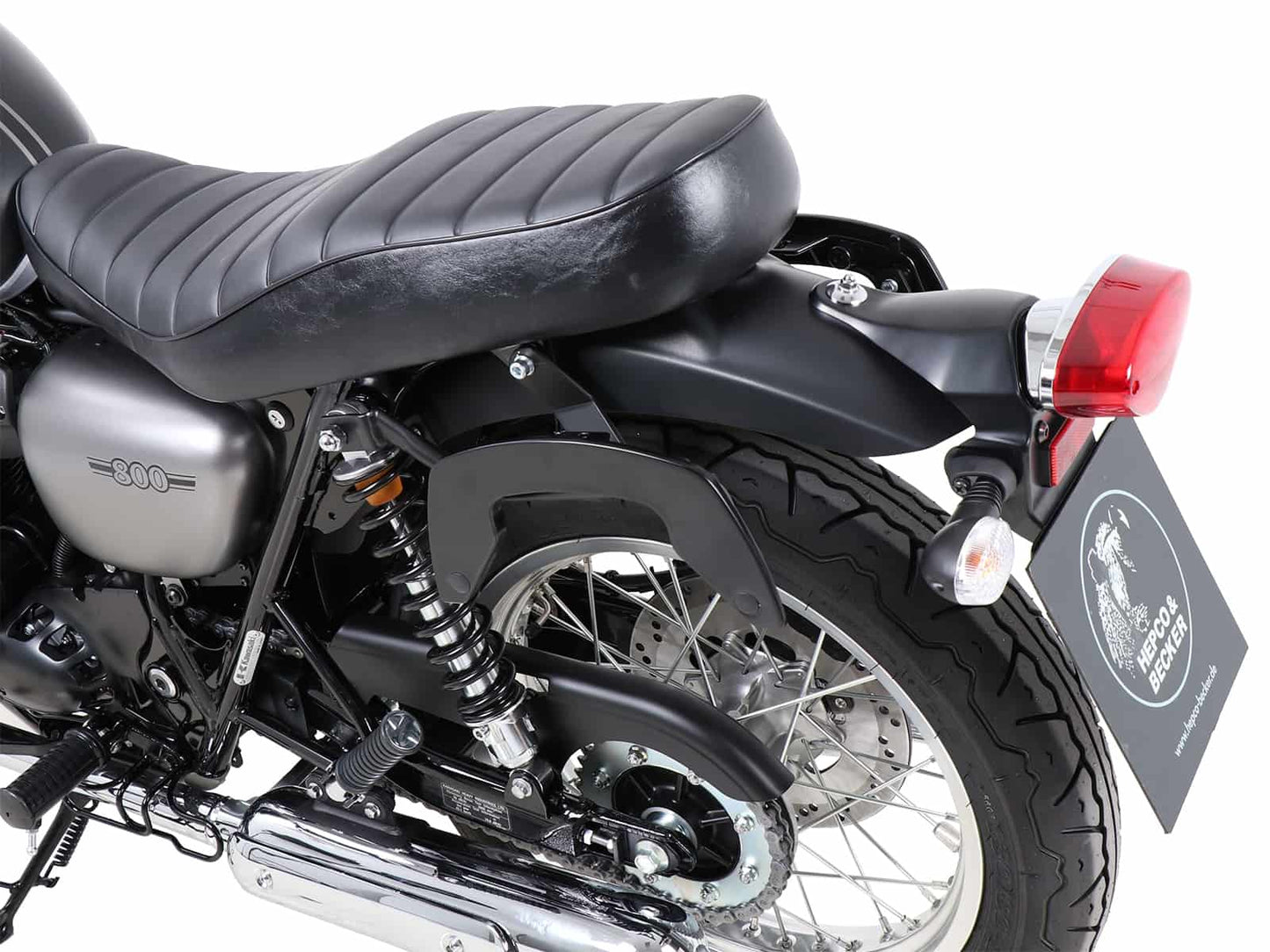 Hepco & Becker C-Bow sidecarrier black for Kawasaki W 800 Street / Cafe / Standard (2019-2025)