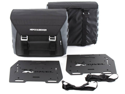 Hepco & Becker Sidebags Xtravel Basic incl. 2x universal holding plates for side carrier