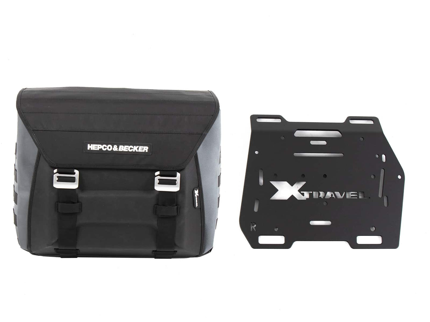 Hepco & Becker Sidebag Xtravel Basic (single bag) right side incl. 1x universal holding plate for side carrier