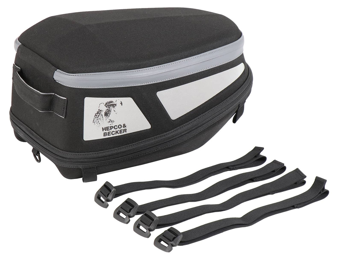 Hepco & Becker Royster rear bag Sport with strap fastening kit – black/grey