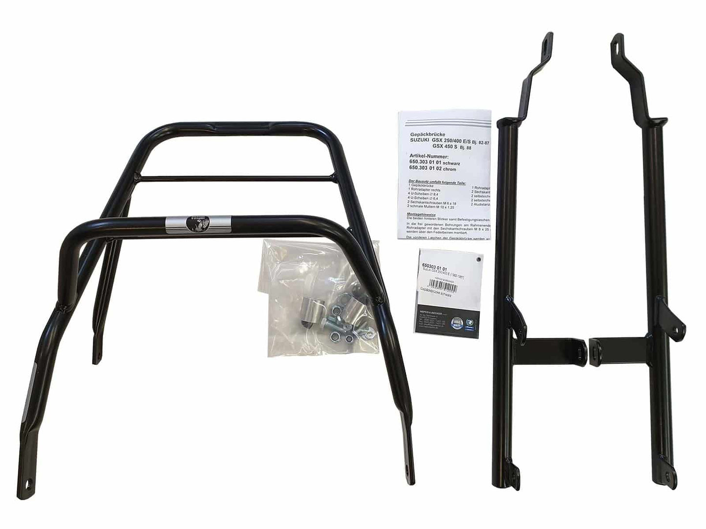 Hepco & Becker Topcase carrier tube-type black for Suzuki GSX 250/400 E (1982-1987)