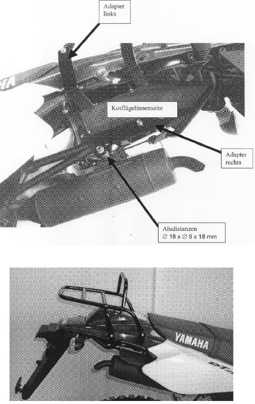 Hepco & Becker Topcase carrier tube-type black for Yamaha DT 125 X (2005-2006)