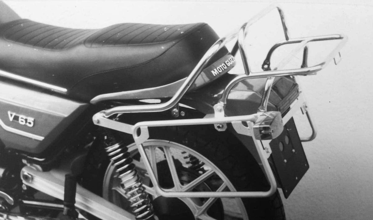 Hepco & Becker Complete carrier set (side- and topcase carrier) chrome for Moto Guzzi V 65
