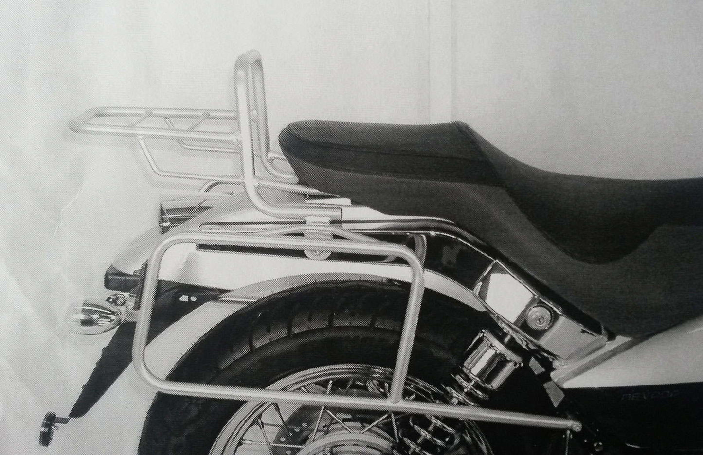 Hepco & Becker Sidecarrier permanent mounted chrome for Moto Guzzi Nevada Classic V 750 ie (2004-2015)