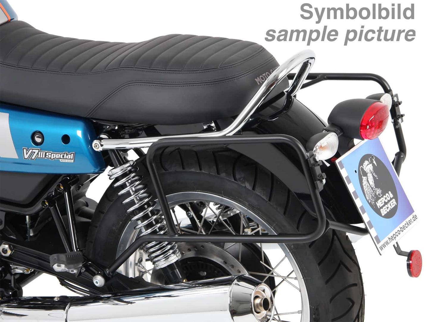 Hepco & Becker Sidecarrier permanent mounted chrome for Moto Guzzi V7 III (Carbon, Milano, Rough) (2018-2020)