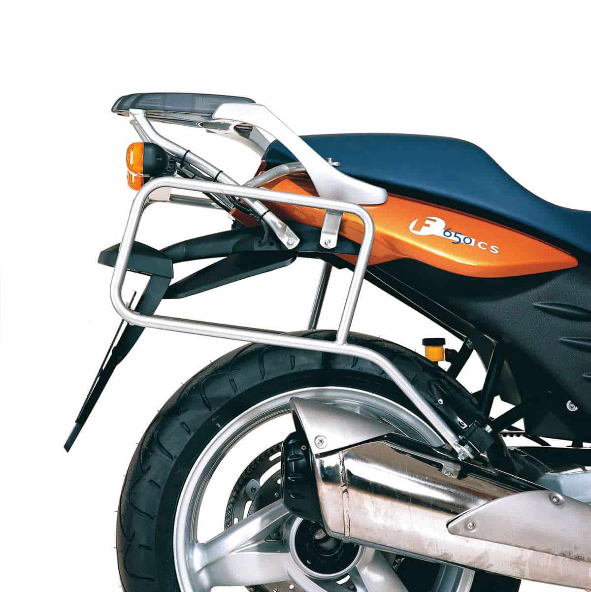 Hepco & Becker Sidecarrier permanent mounted silver for BMW F 650 CS (2002-2005)