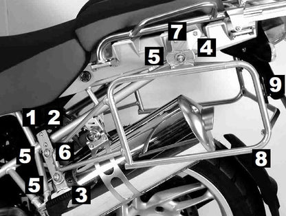 Hepco & Becker Sidecarrier Lock-it black for BMW R 1200 GS Adventure (2006-2013)