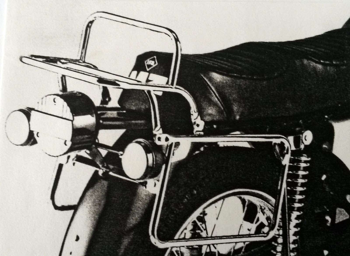 Hepco & Becker Complete carrier set (side- and topcase carrier) chrome for MZ ETZ 250 (1981-1990)