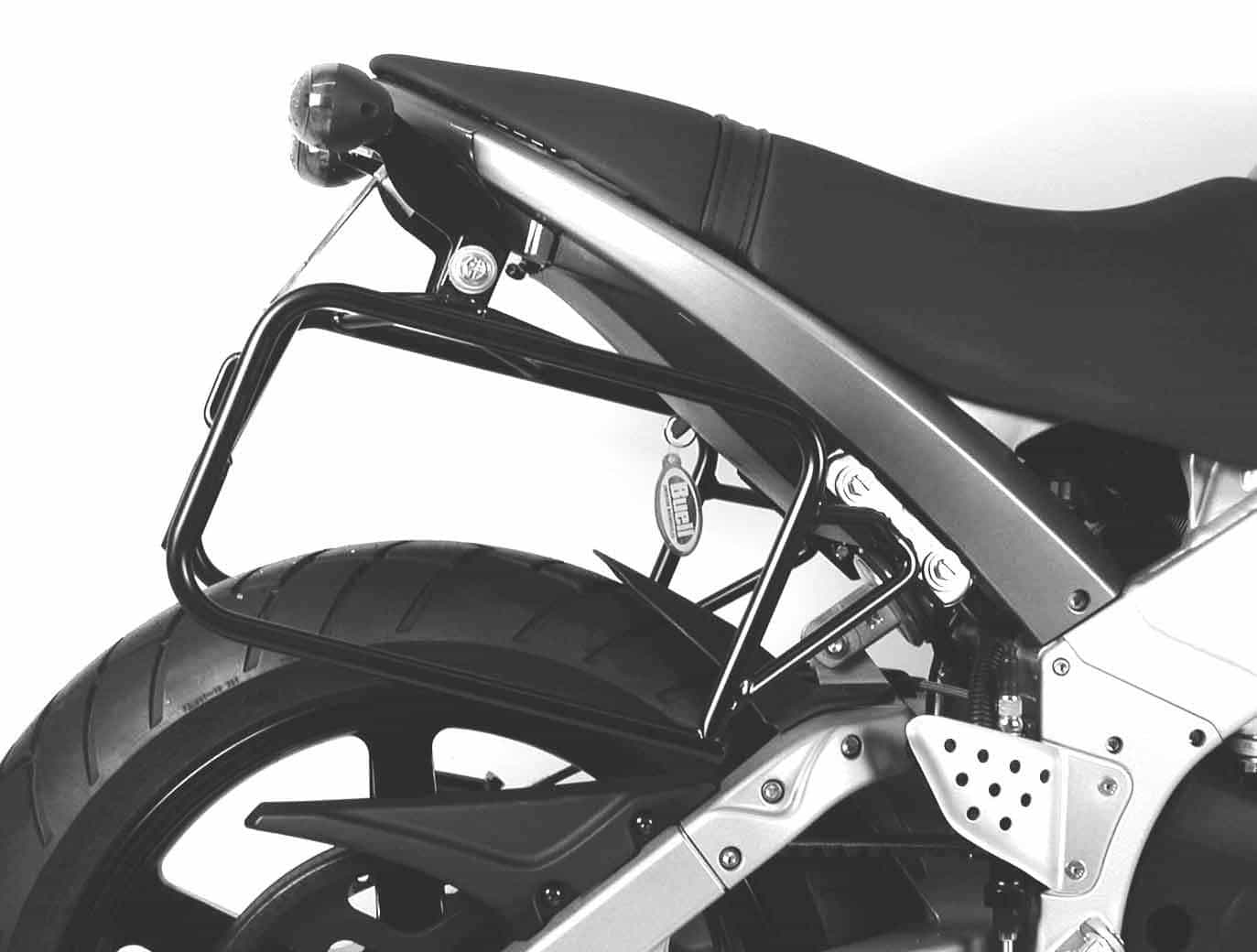 Hepco & Becker Sidecarrier permanent mounted black for BUELL Lightning XB 9 SX (2002-2003)/Lightning XB 12(2009)