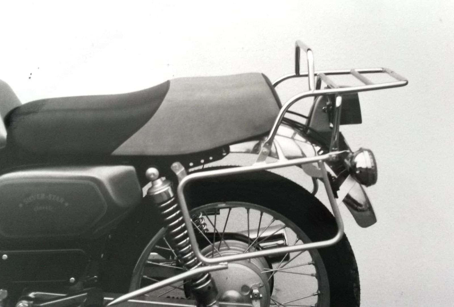 Hepco & Becker Complete carrier set (side- and topcase carrier) chrome for MZ Silver Star Classic 500 (1992-1997)