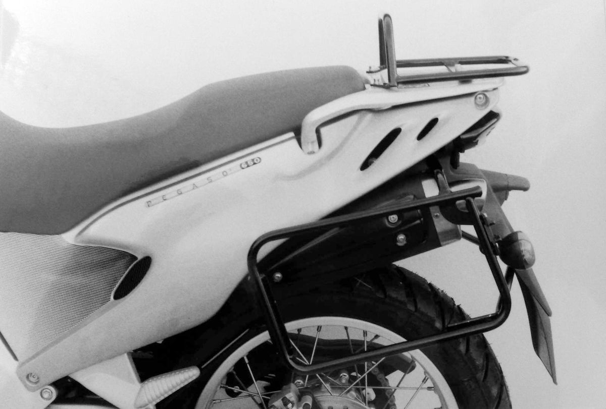 Hepco & Becker Sidecarrier permanent mounted black for Aprilia Pegaso 650/Garda (1997-2004)
