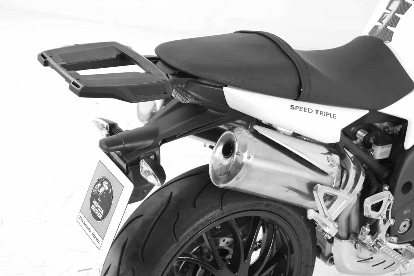 Hepco & Becker Alurack topcasecarrier black for Triumph Speed Triple 1050 (2008-2010)