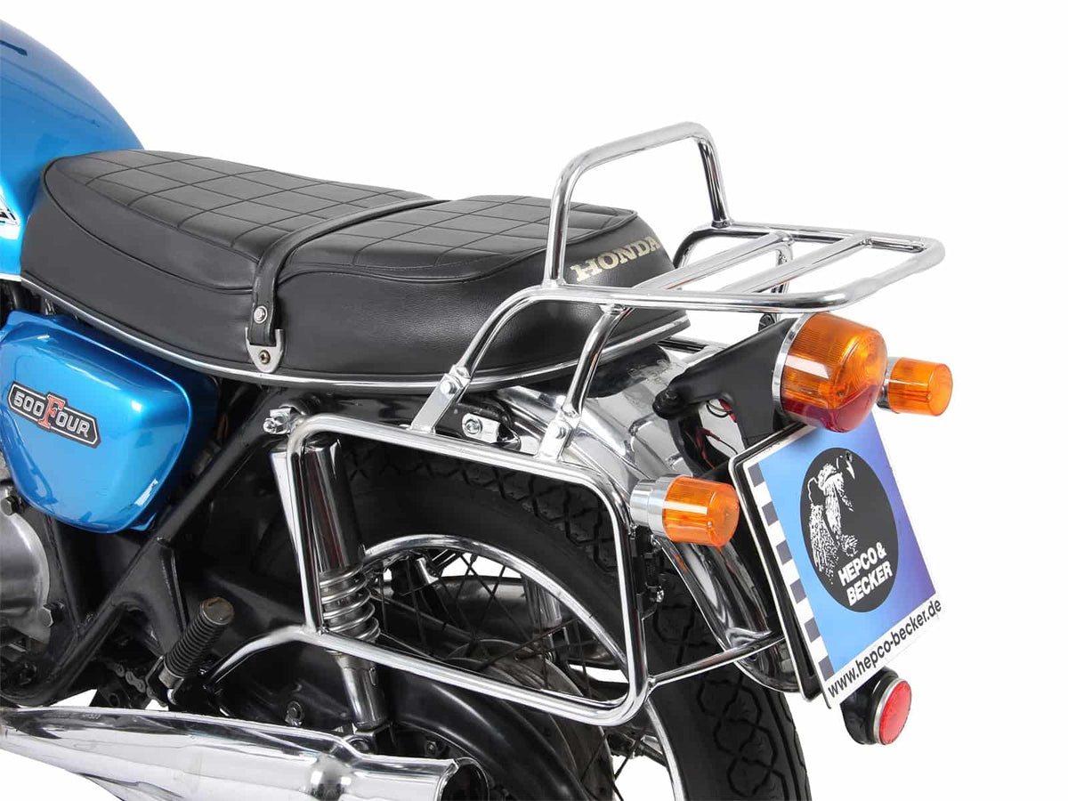 Hepco & Becker Complete carrier set (side- and topcase carrier) chrome for Honda CB 500 Four (1971-1978) / CB 500 F / CB 550 F (1974-1978)