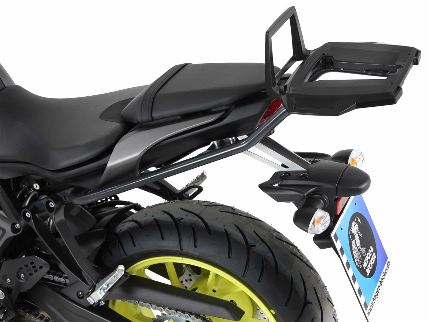 Hepco & Becker Alurack top case carrier anthracite/black for Yamaha MT-07 (2021-2024)