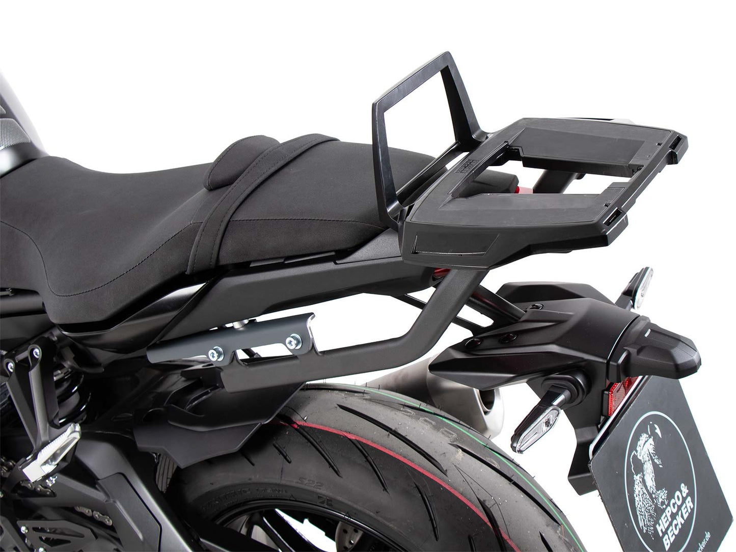 Hepco & Becker Alurack top case carrier anthracite/black for Yamaha MT-10 (2022-2024)