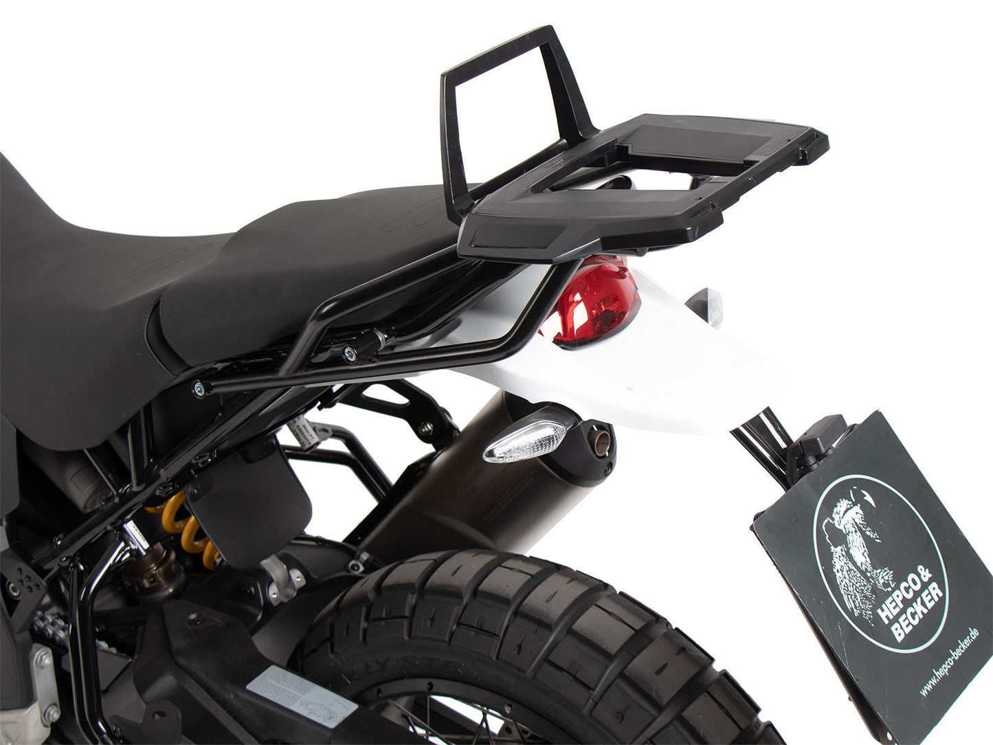 Hepco & Becker Alurack top case carrier black for Ducati Desert X (2022-)