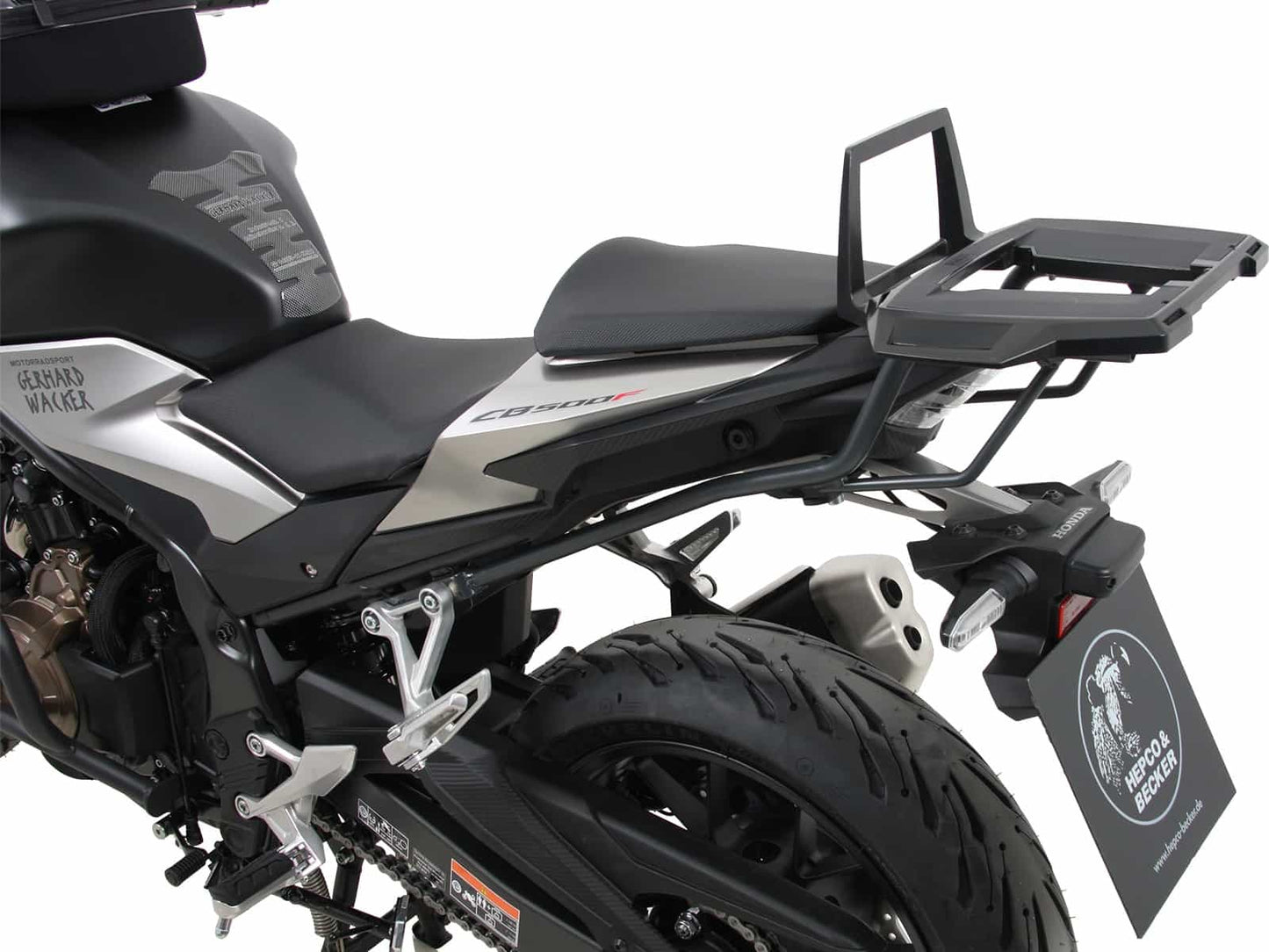Hepco & Becker Alurack top case carrier anthracite/black for Honda CB 500 F (2019-2023)