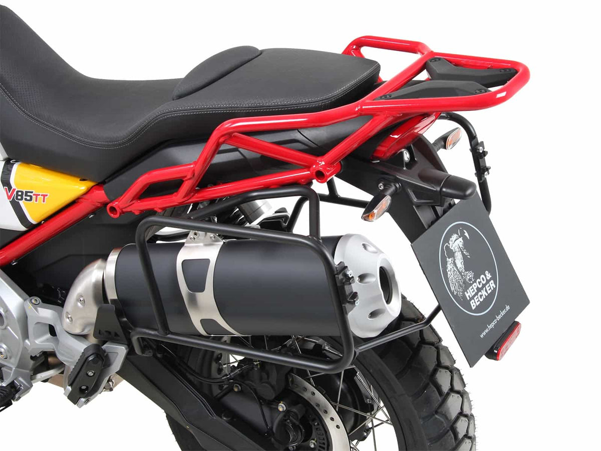 Hepco & Becker Sidecarrier permanent mounted black for Moto Guzzi V85 TT (2019-2023)
