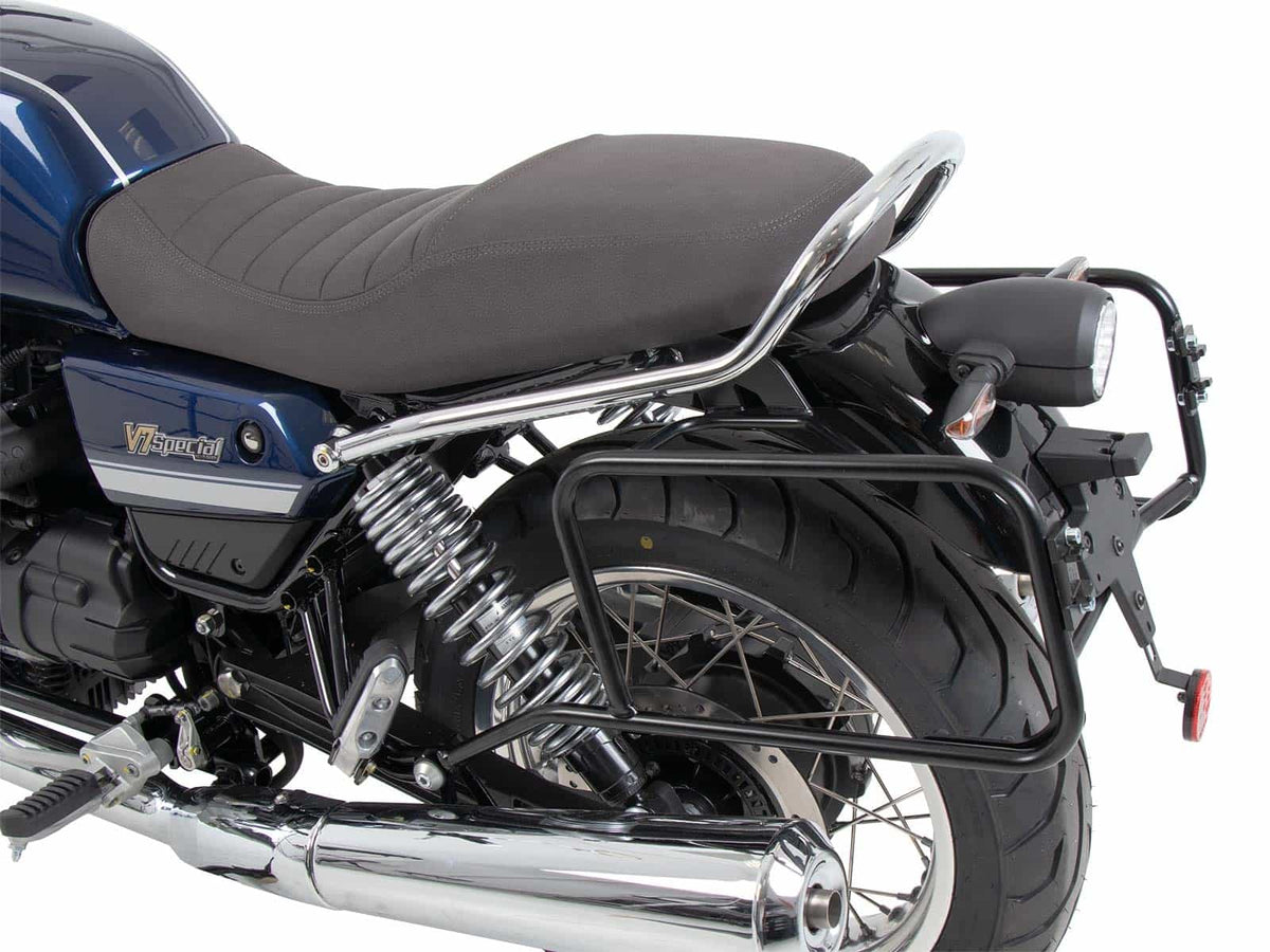 Hepco & Becker Side carrier permanent mounted black for Moto Guzzi V7 Special/Stone/Centenario (850 ccm) (2021-2024)