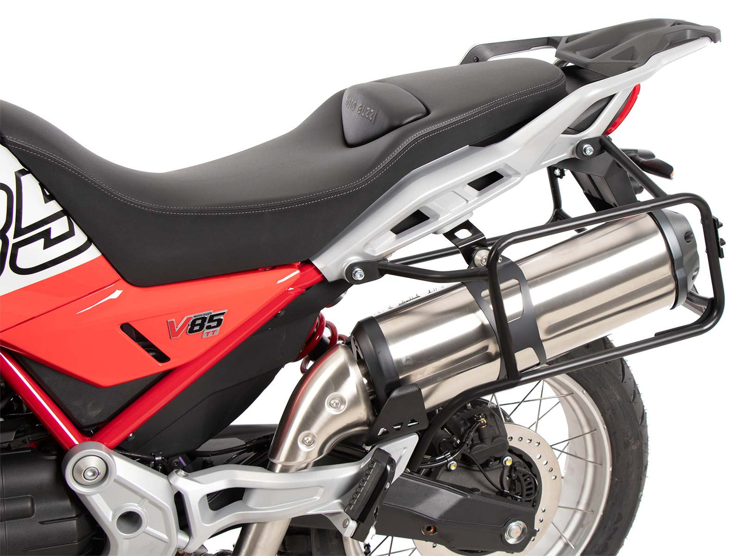 Hepco & Becker Sidecarrier permanent mounted black for Moto Guzzi V 85 TT / Strada / Travel (2024-)