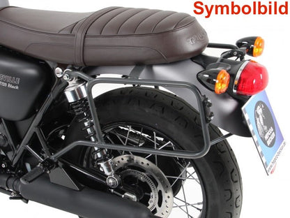 Hepco & Becker Sidecarrier permanent mounted chrome for Triumph Bonneville T 100/Black (2017-2025)