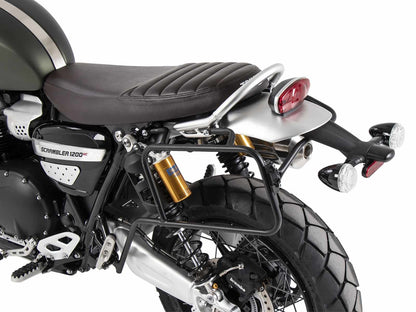 Hepco & Becker Sidecarrier one-sided left permanent mounted black for Triumph Scrambler 1200 XC (2019-2023)
