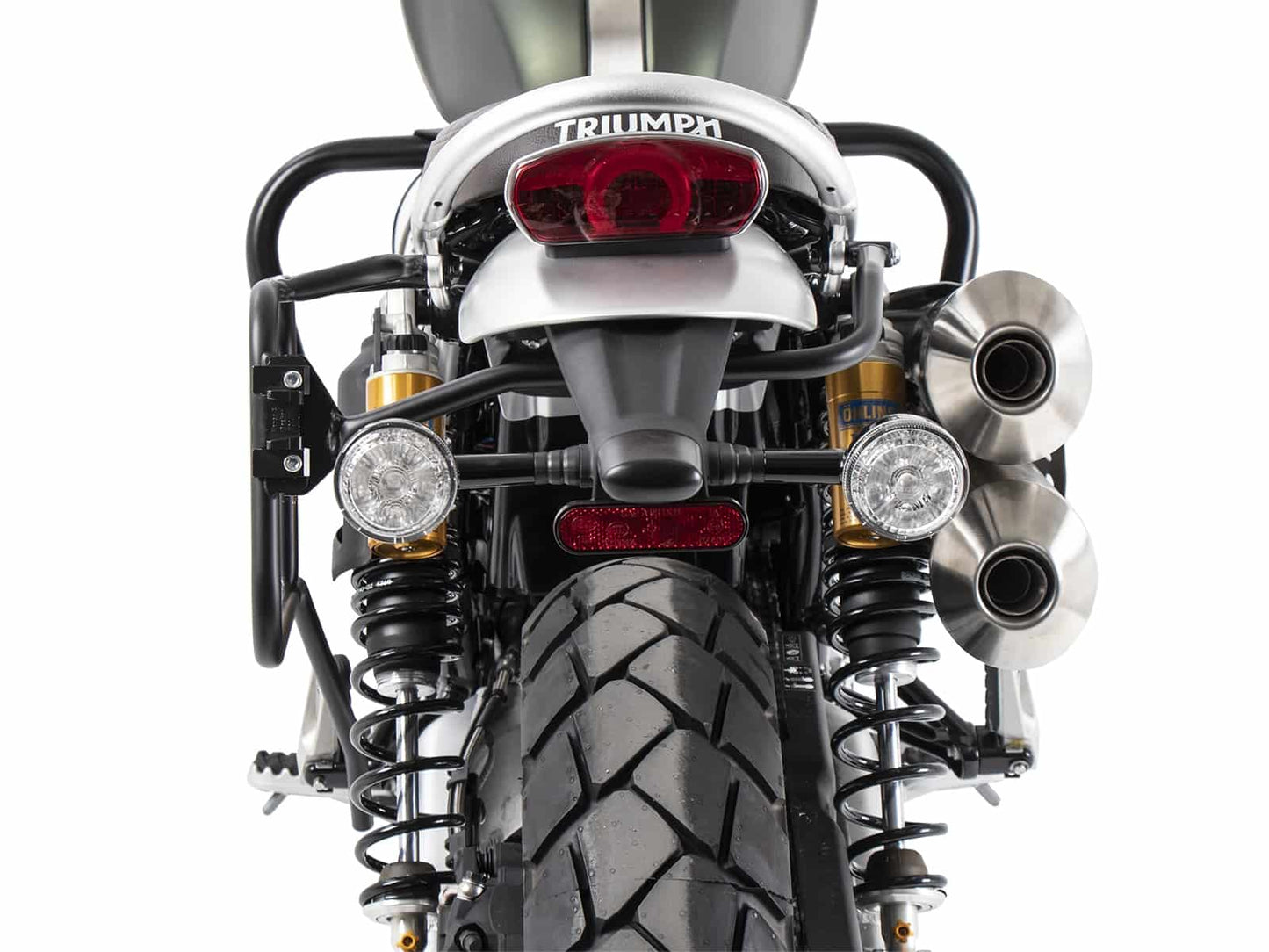Hepco & Becker Sidecarrier one-sided left permanent mounted black for Triumph Scrambler 1200 XC (2019-2023)