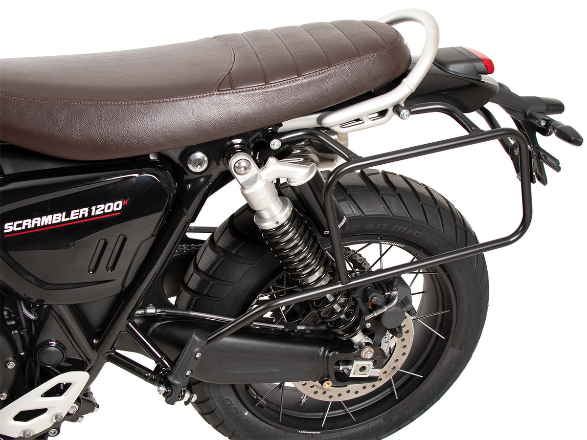 Hepco & Becker Sidecarrier one-sided left permanent mounted black for Triumph Scrambler 1200 X (2024-)