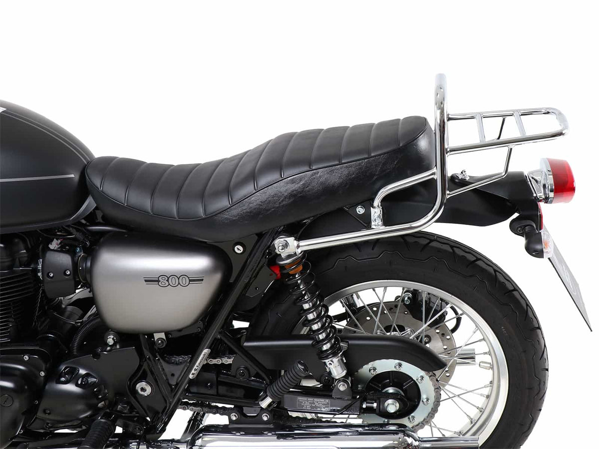 Hepco & Becker Topcase carrier tube-type chrome for Kawasaki W 800 Street / Cafe / Standard (2019-2025)