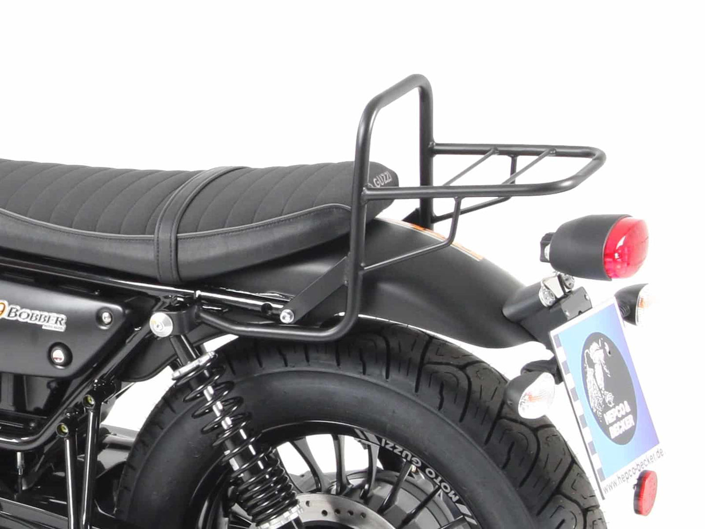 Hepco & Becker Topcase carrier tube-type black for model with short seat for Moto Guzzi V 9 Bobber (2016-2020)