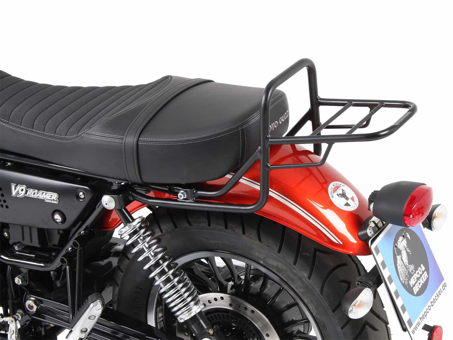 Hepco & Becker Topcase carrier tube-type black for long seat for Moto Guzzi V 9 Roamer (2017-2025) (long seat)