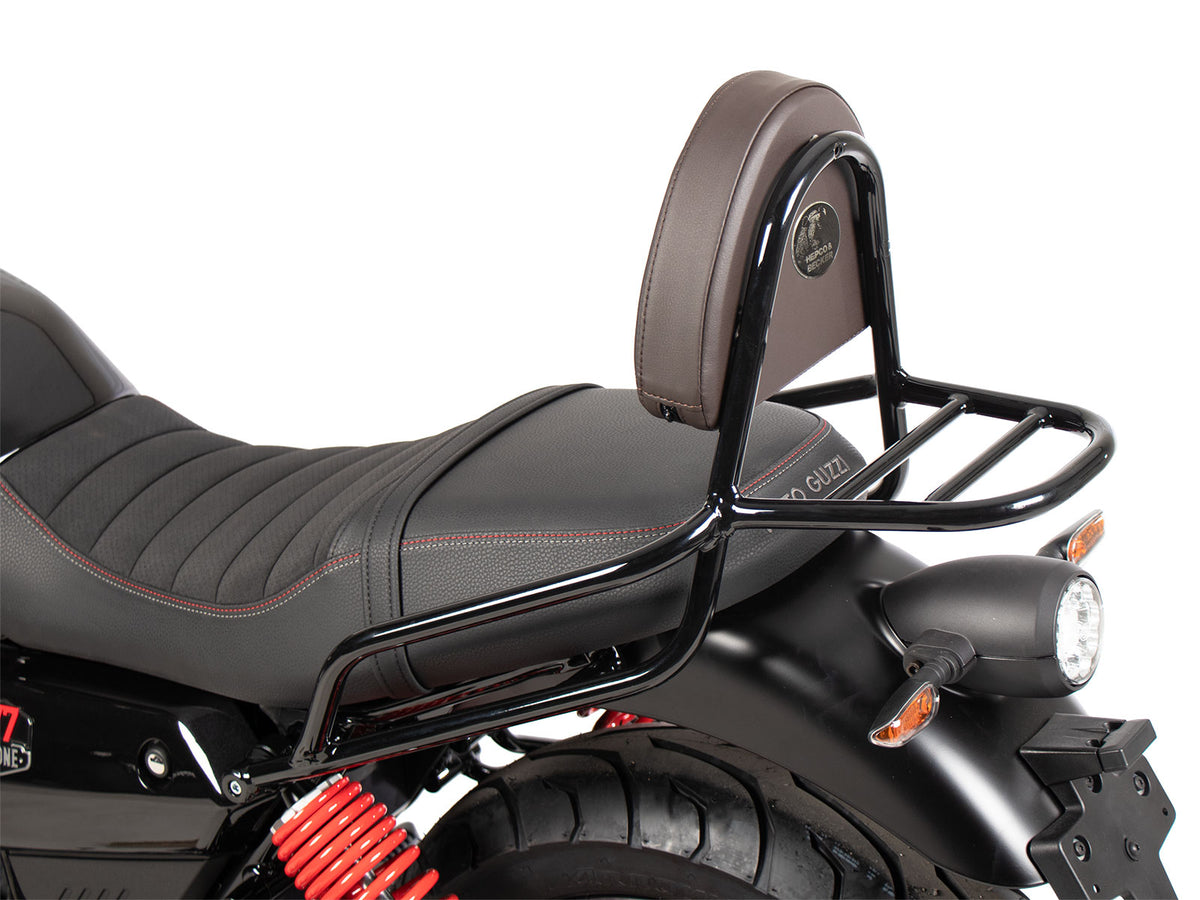 Hepco & Becker Sissybar with rearrack black/brown for Moto Guzzi V7 Stone Special Edition (850ccm) (2022-2023)